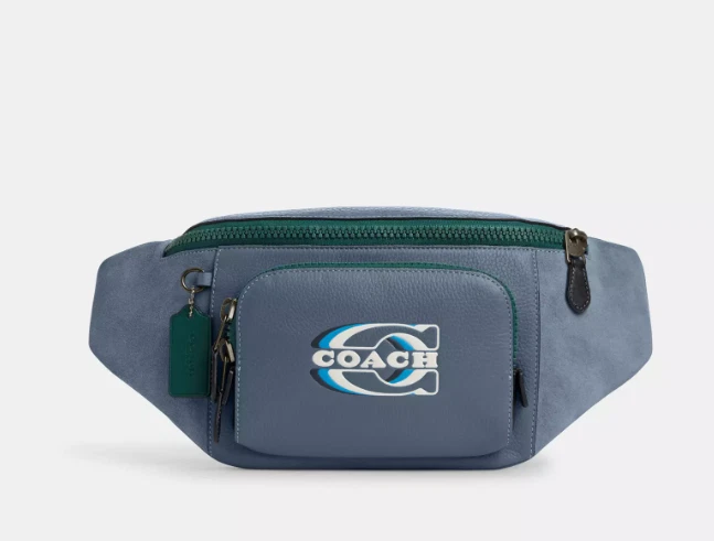 BORSA CINTURA COACH TRACK COLORBLOCK CON TIMBRO CM274 NUOVA CON ETICHETTE BORSA IN VITA TRACOLLA