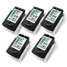 5x Cartucce per Canon MX340 MP495 IP2700 MX350 MX360 MX420 MX320, PG510 CMYK