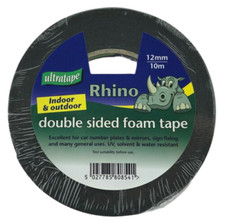 Ultratape 12mm x 10M Double Side Foam Sponge Tape Extra Strong Adhesive Roll New