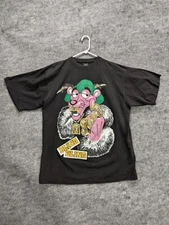 Pink Panther Bling Bling Shaka Wear Embellished Black Cotton T-Shirt Size XL