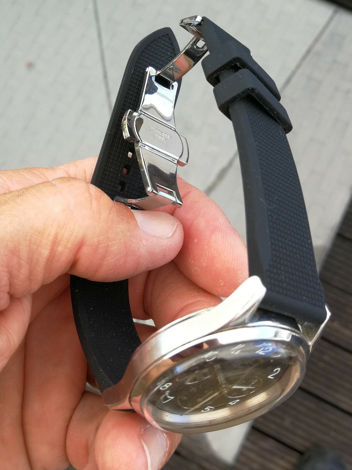 Cinturino Nero 32 Mm Cinturino In Gomma Silicone Nero 32mm Per Orologi Invicta Reserve Subaqua Scuba - Modelli 908, 912, 090x Cinturino 32 Mm - Foto 2