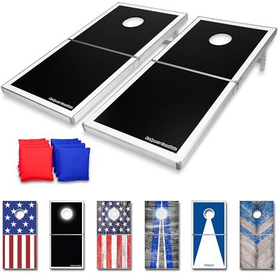 GoSports 4 x 2 ft Regulation Size Aluminum Cornhole Game Sets   Choose LED