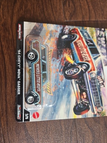 Hot Wheels Drag Strip '64 Chevy Nova Gasser Premium Car Culture Real Riders New - Picture 2 of 4