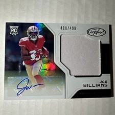 2017 Panini Certified - Freshman Fabric Signatures   #234 Joe Williams 400/499 
