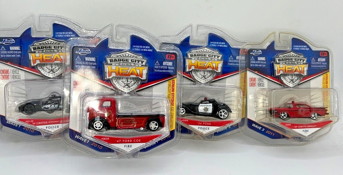 Jada Badge City Heat Fire Dub City Old Skool Kustoms D-Rod$ Cars 1