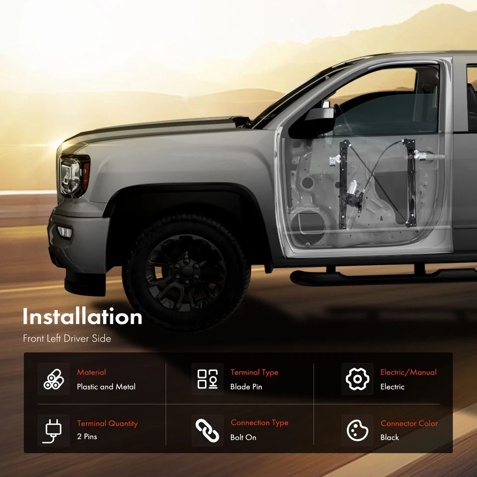 Regulador de ventana eléctrica conductor delantero izquierdo con motor para BMW E39 525i 528i 530i 540i Foto 3 de 4