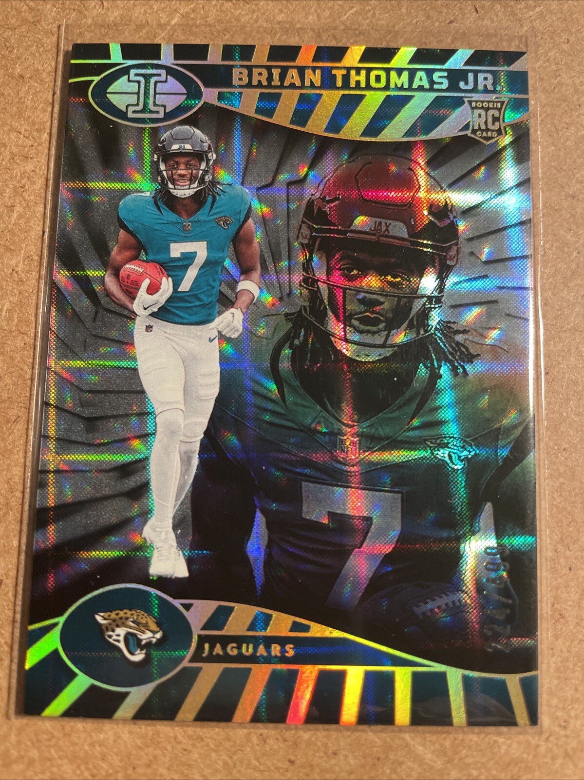 2024 Panini Illusions Trophy Collection Mirrored #41 Brian Thomas Jr. /499