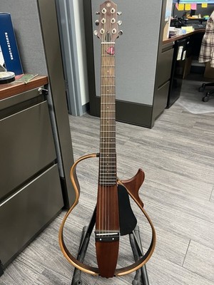 Yamaha SLG200S NT Steel String Silent Guitar with Hard Gig Bag, Natural