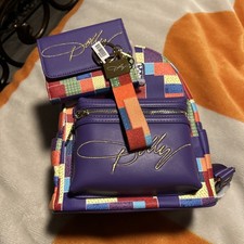 Dolly Parton Loungefly Backpack Wallet,Coat Of Many Colors, Key Chain,last Set