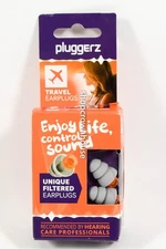 1 Pluggerz TRAVEL Earplugs Enjoy Life  Reusable Comfortable Unique Filter pack