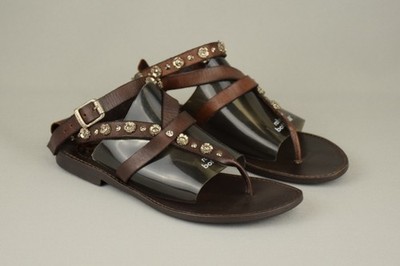Campomaggi Women s Leather Gladiator Sandals Studded Italy Shoes US 6/EU 37/UK 4