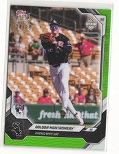 2026 Topps Now Road To Opening Day Colson Montgomery /99 Green Foil Rookie RC