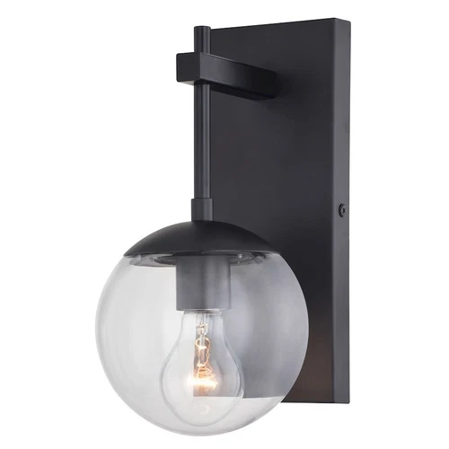 Vaxcel Keeler 6" Outdoor Wall Light, Matte Black - T0714 - Picture 1 of 1