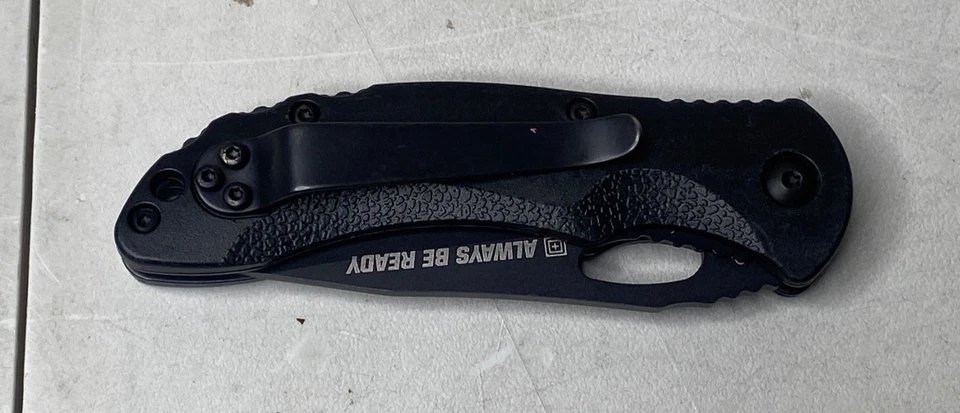 Cuchillo de bolsillo 5.11 Tactical Always Be Ready Linerlock Tanto Combo Hoja Foto 2 de 4