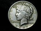 US 1921 PEACE SILVER DOLLAR VF++ NICE NATURAL CIRCULATED COIN