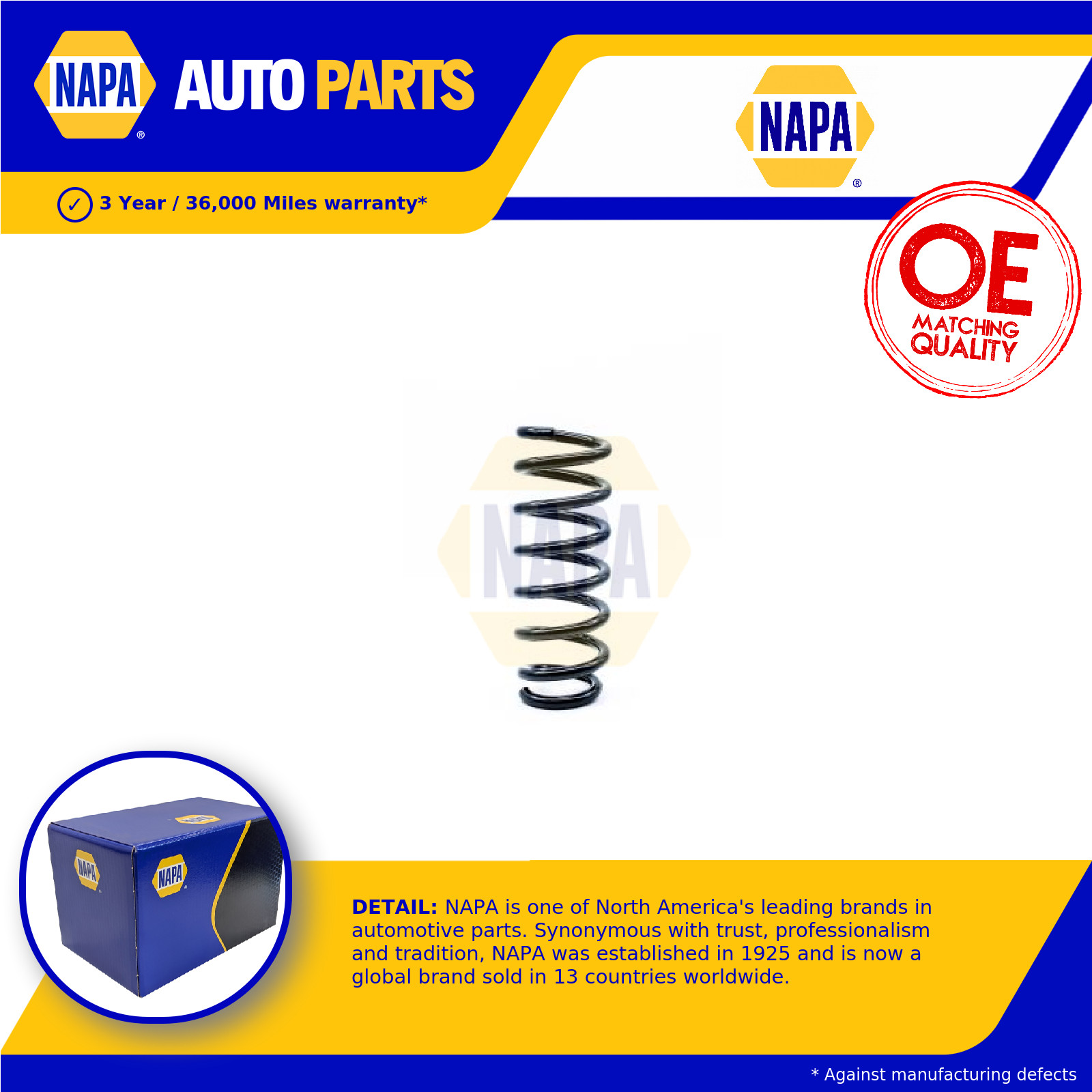 Coil Spring Front NCS1284 NAPA Suspension 4111165D11 Genuine Quality Guaranteed