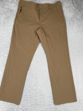 Weatherproof Vintage Pants Mens 34x29 Brown Khaki Regular Fit Nylon Stretch