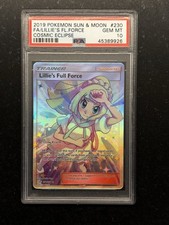 2019 Pokemon Sun & Moon Cosmic Eclipse Lillie's Full Force #230/236 PSA 10