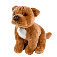 Kuscheltier Hund American Staffordshire Terrier Sitzend 30 Cm Braun PlüSchhund
