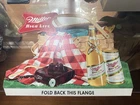 MILLER HIGH LIFE Beer Picnic Deadstock Cardboard  Display Sign (VG+VTG, 50s)