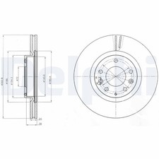 2x DELPHI Bremsscheibe BG4316 für MAZDA RX SE FE FE103 SE3P