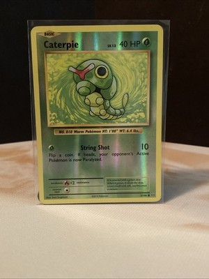 Pokémon TCG Caterpie Reverse Holo Common Card 3/108 Evolutions NM Condition