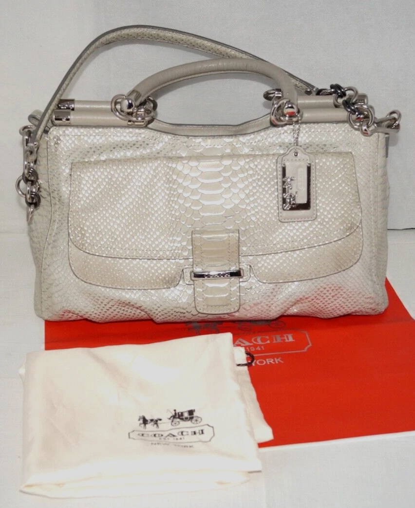 バッグ Coach Signature Soho Python Satchel Bag Coach Python Satchel/Top Handle Bag Large Bags & Handbags for