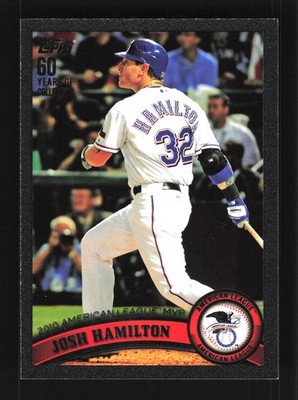 Josh Hamilton Texas Rangers 2011 Topps Black #29 SN /60