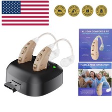 Digital Hearing Amplifier - Pair of 2 Noise Cancelling with One Touch Volume ...