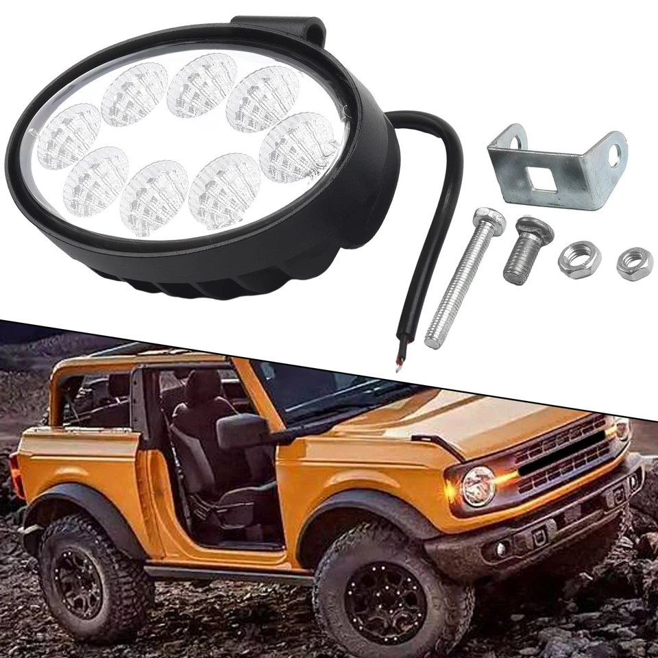 5inch 24W Oval LED Work Lamp Fog Light Truck OffRoad Tractor Flood Beam 12V 24V - Image 2 of 4