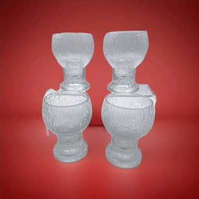 Iittala Finland Kekkerit Goblets Set Of 4 4.5  Timo Sarpaneva VTG Ships From USA