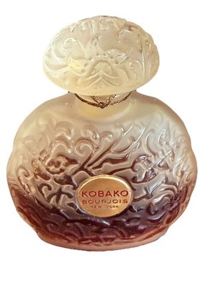 1937 Antique France Kobako Bourjois Oriental Frosted Perfume Bottle Sealed Tags