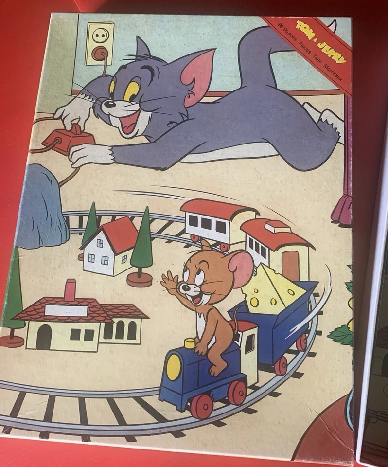 Vintage puzzle Tom&Jerry 99 pièces 1967 éditeur B.C.F - Photo 3/4