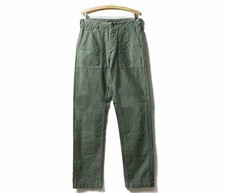 orSlow US Army Fatigue Pants Slim Fit 01-5032-16 Green Baker Men's Size L Japan