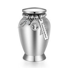 Stainless Steel Mini Keepsake Urns for Ashes - 2.85 Inch Small Cremation Urns...