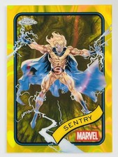 2025 Topps Chrome Marvel #168 SENTRY Yellow Lava Refractor