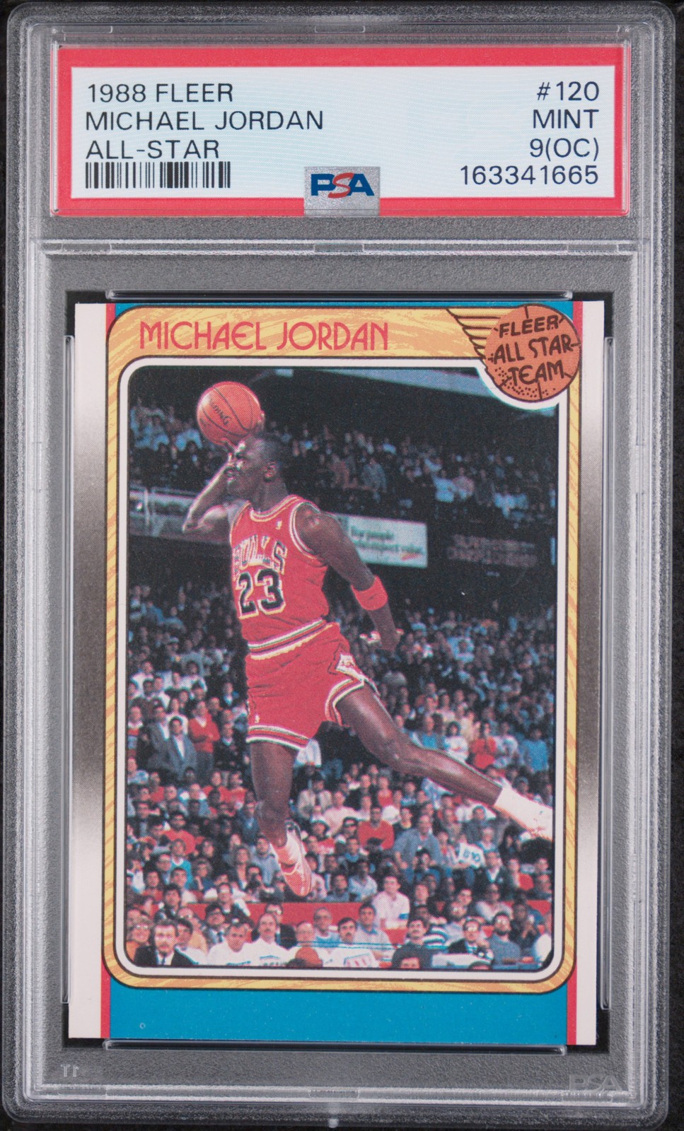 1988 FLEER ALL-STAR #120 MICHAEL JORDAN PSA 9 OC