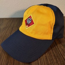 Boy Scouts Of America Wolf Hat Cap S/M Small Medium Hook And Loop Blue Yellow