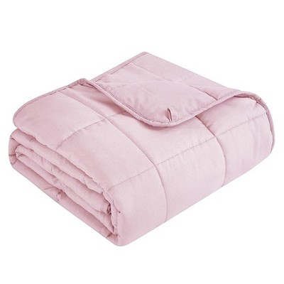 Topcee Weighted Blanket for Adults (12 lbs, 48'' x 72'') 48''×72''-12lbs, 02-pink 