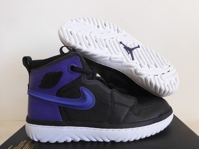 Nike Air Jordan 1 High React Black-Court Purple-Black Sz 10.5 Rare! [AR5321-005]