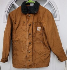 Vintage Carhartt Chore Jacket Blanket Limed Kids Size M 10-12