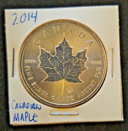 2014 Canadian Maple Leaf Silver 1 ozt. BU [CM]