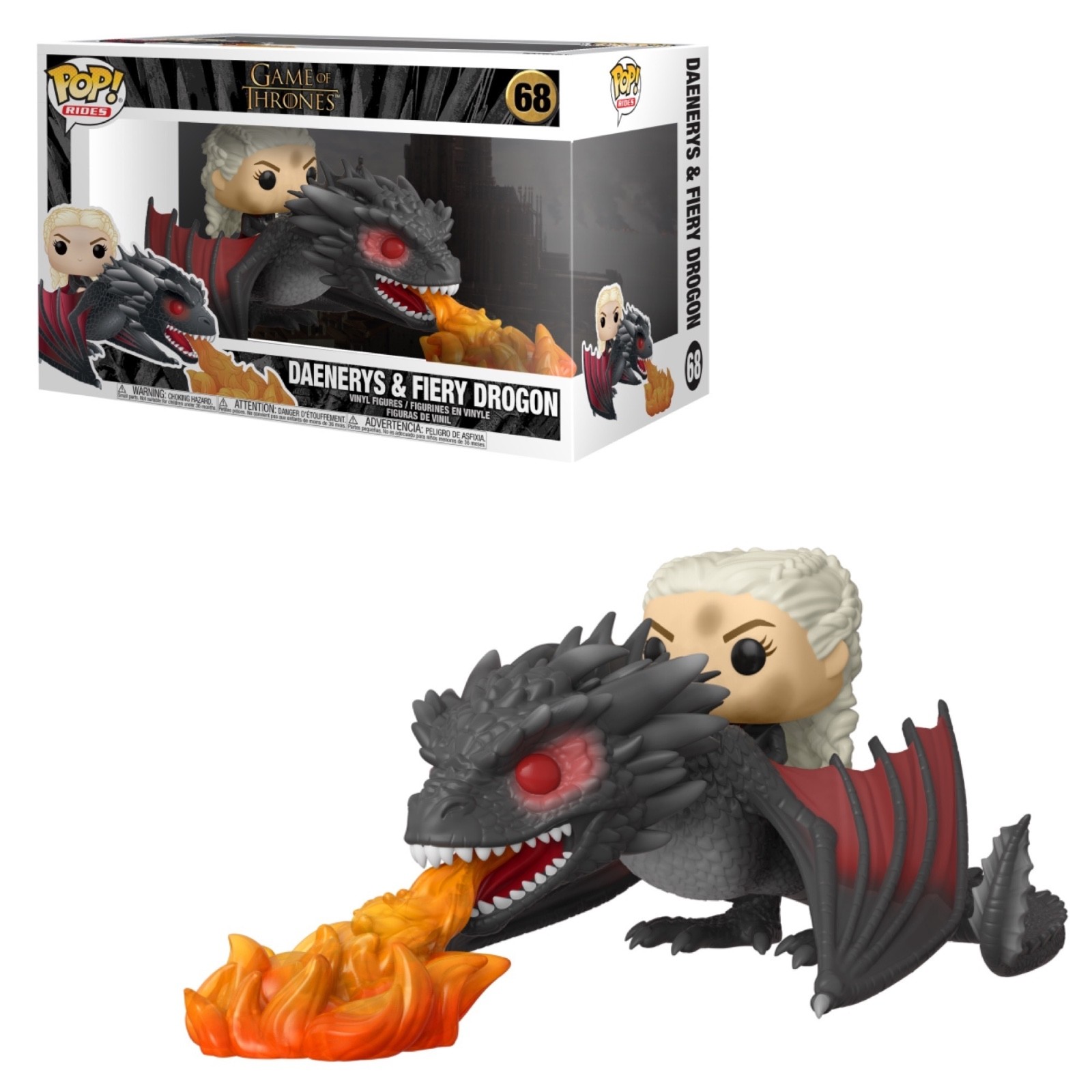 Funko Pop! Rides: Game Of Thrones - Daenerys &Amp; Fiery Drogon #68 Vaulted