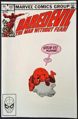 DAREDEVIL #187 NM- BLACK WIDOW STICK HAND KLAUS JANSON FRANK MILLER 1982 MARVEL