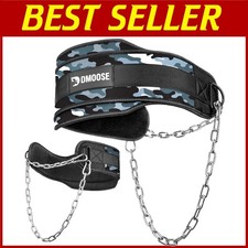Dip Belt for Weight Lifting - Steel Chain  Neoprene Support