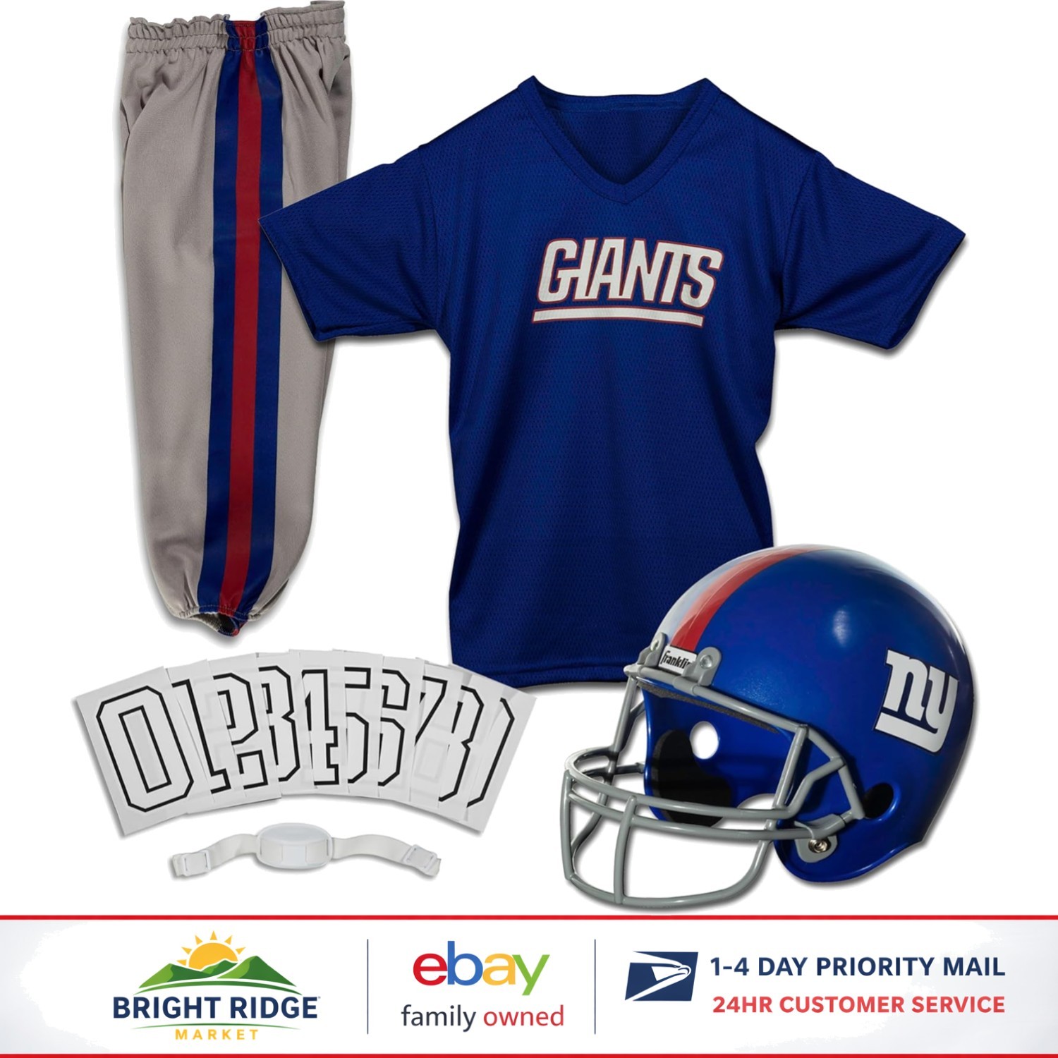 Elegante conjunto de uniforme de la NFL para niños con casco, camiseta y pantalones para todas las ocasiones