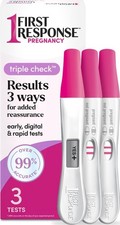 First Response Triple Check Pregnancy Test 3 ct. 3 Count Pack of 1 , Pink