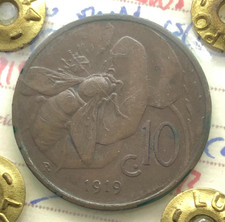 10 Centesimi APE 1919  periziata BB