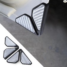 2PCS Carbon Fiber Auto Door Edge Guards, Universal Car Door Corn Color: Silver