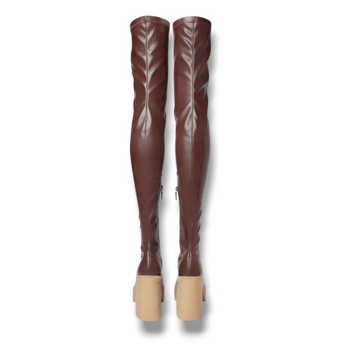 Stella McCartney Skyla Stretch Over-the-Knee Platform Boots Size 39 EU 9 US image 6